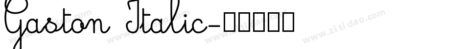 Gaston Italic字体转换